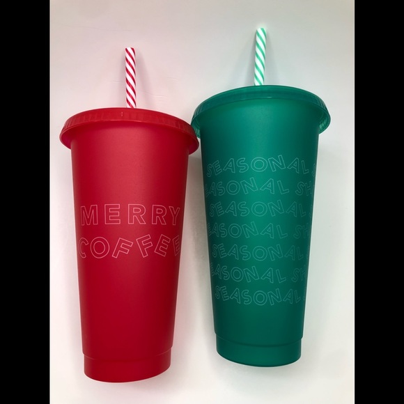 Starbucks 2019 Holiday Reusable Cold Cups 24oz - Picture 1 of 3